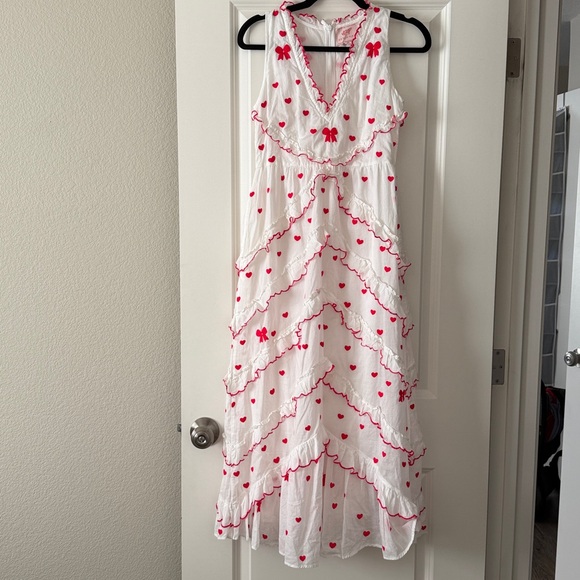 Banjanan Dresses & Skirts - Banjanan White Maxi Dress with Red Accents